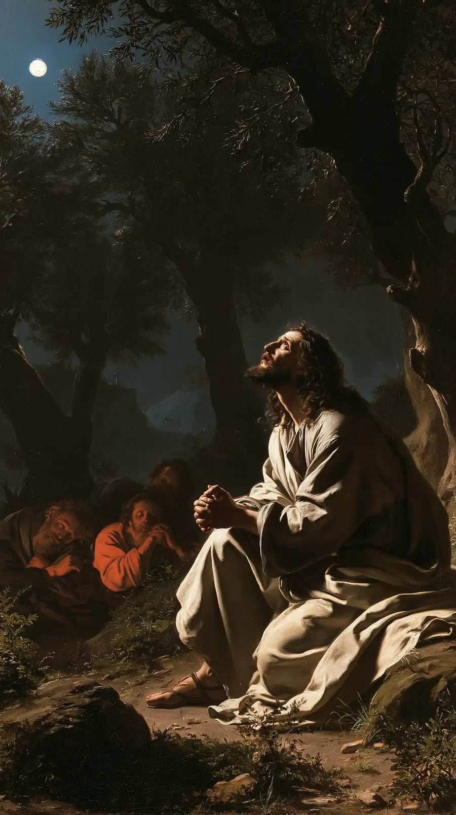 Jesus in Gethsemane — The Gaze beside Slumbering Companions