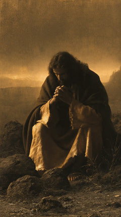 Jesus in the Desert — Contemplation in Golden Ash
