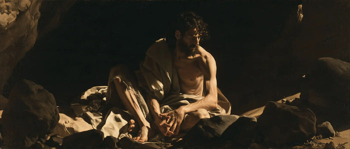 Jesus in the Desert — Silence Between Folds and Stone
