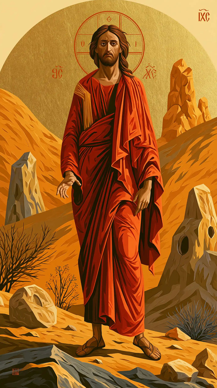 Jesus in the Desert - Contemporary Byzantine · Portrait n° 3