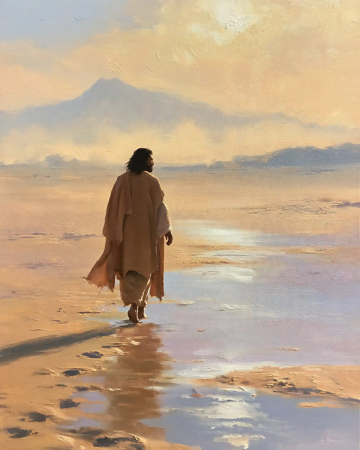 Jesus in the Desert — Tracks at the Edge of the Pale Mirror