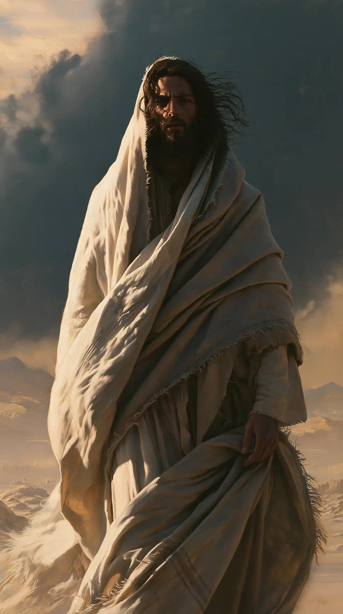 Jesus in the Desert — Silence within the Crossed Cloak