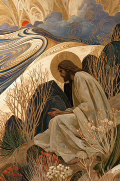 Jesus in the Desert — Rest among Ivory Grasses