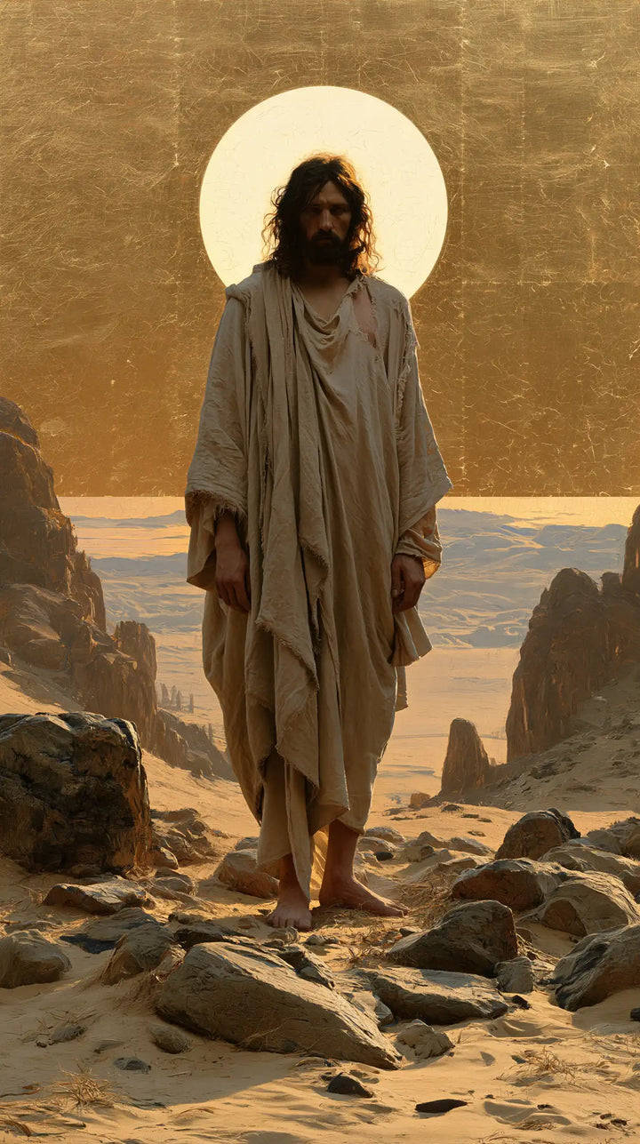 Jesus in the Desert - Sacred Gold · Portrait n° 3