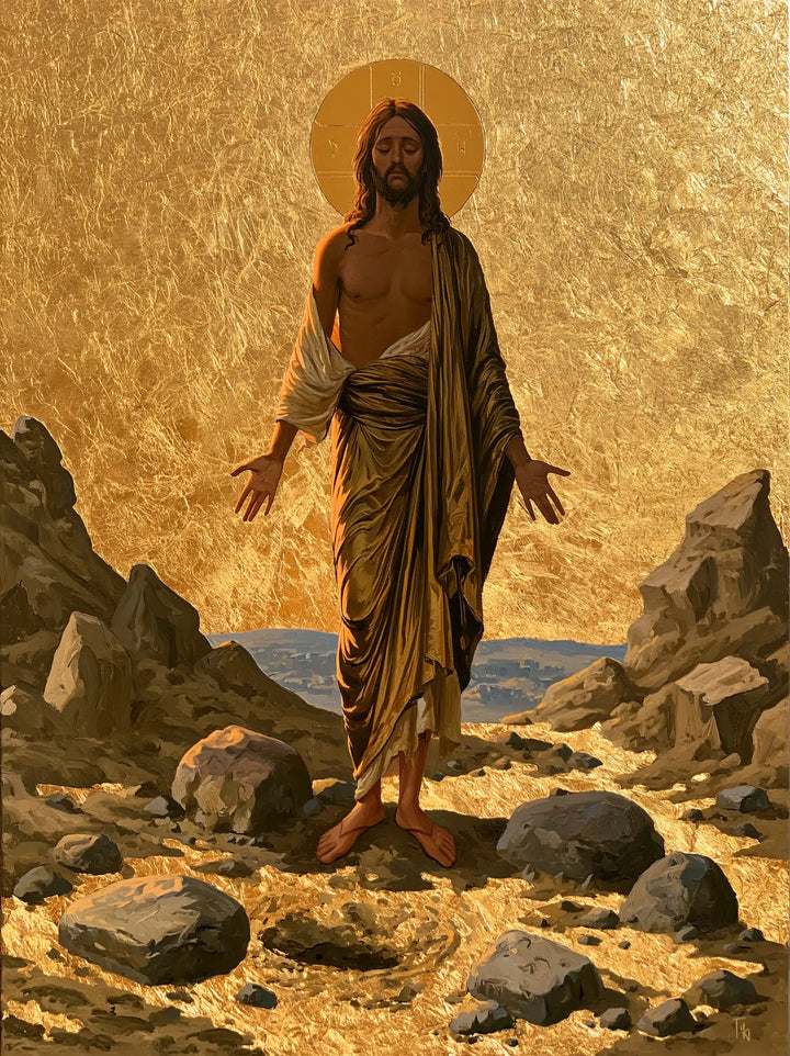 Jesus in the Desert - Sacred Gold · Portrait n° 30