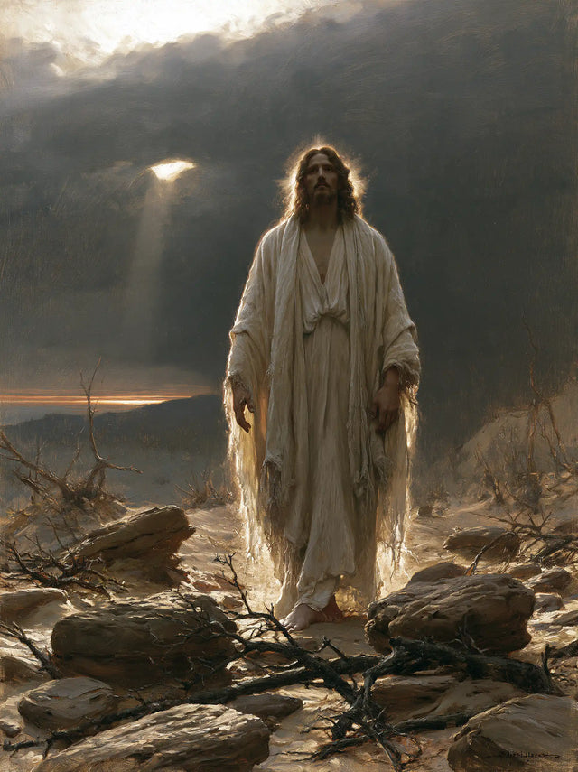 Jesus in the Desert — Radiance in the Folds of the Journey