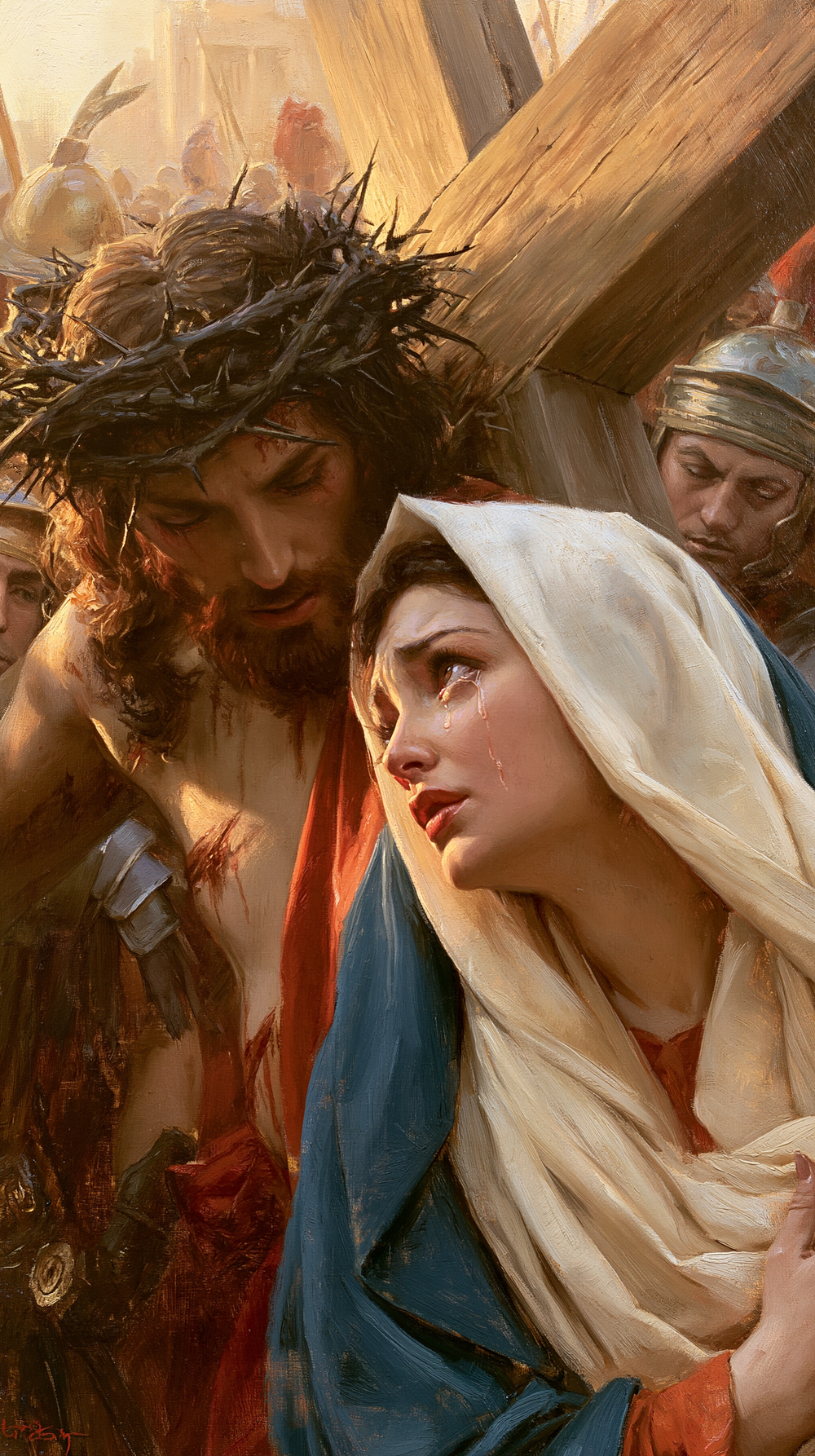 Haç İstasyonları - İsa annesiyle buluşuyor · Portre n° 59 - Hıristiyan sanatı