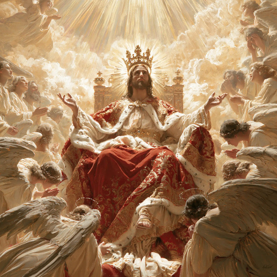 Jesus the King - Jesus the King with Angels · Square n° 7