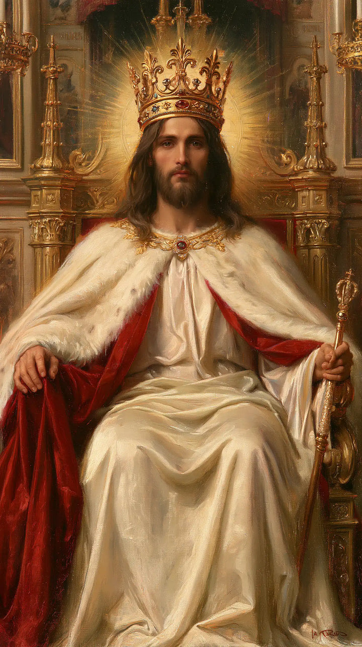 Jesus the King - Red, Ivory and Gold · Portrait n° 1