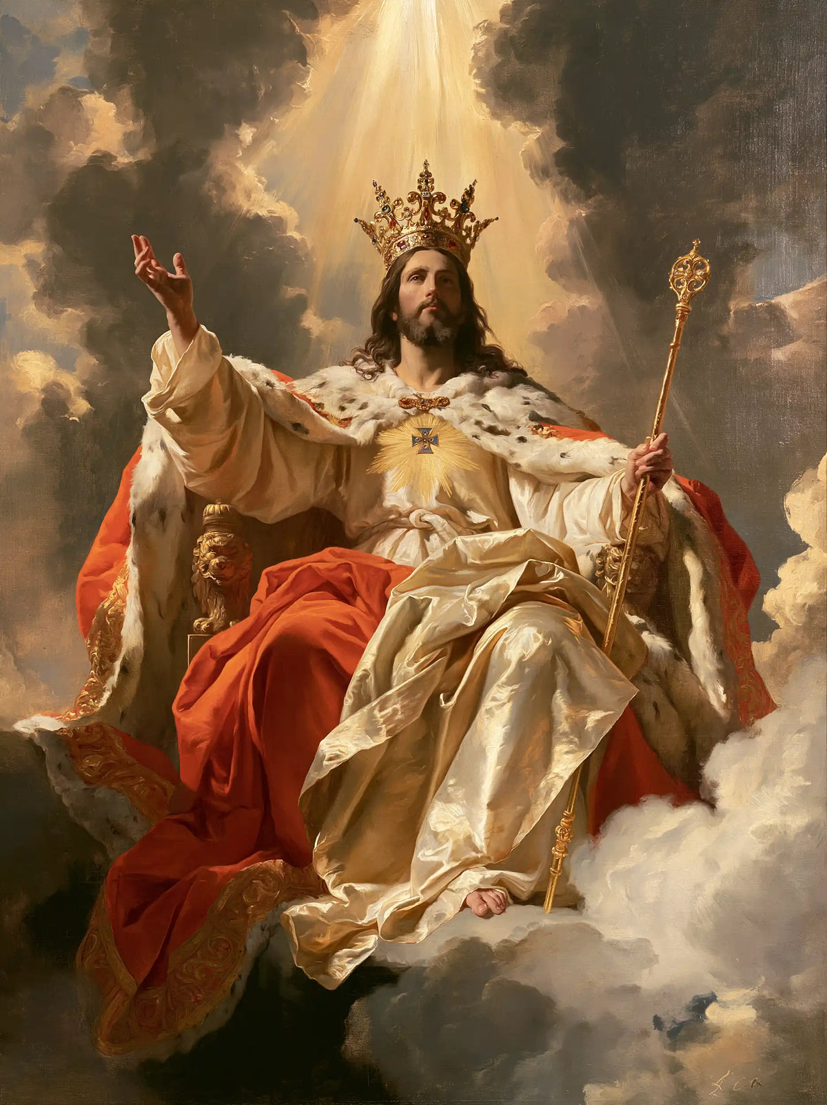 Jesus the King — Open Arms Within the Golden Ray