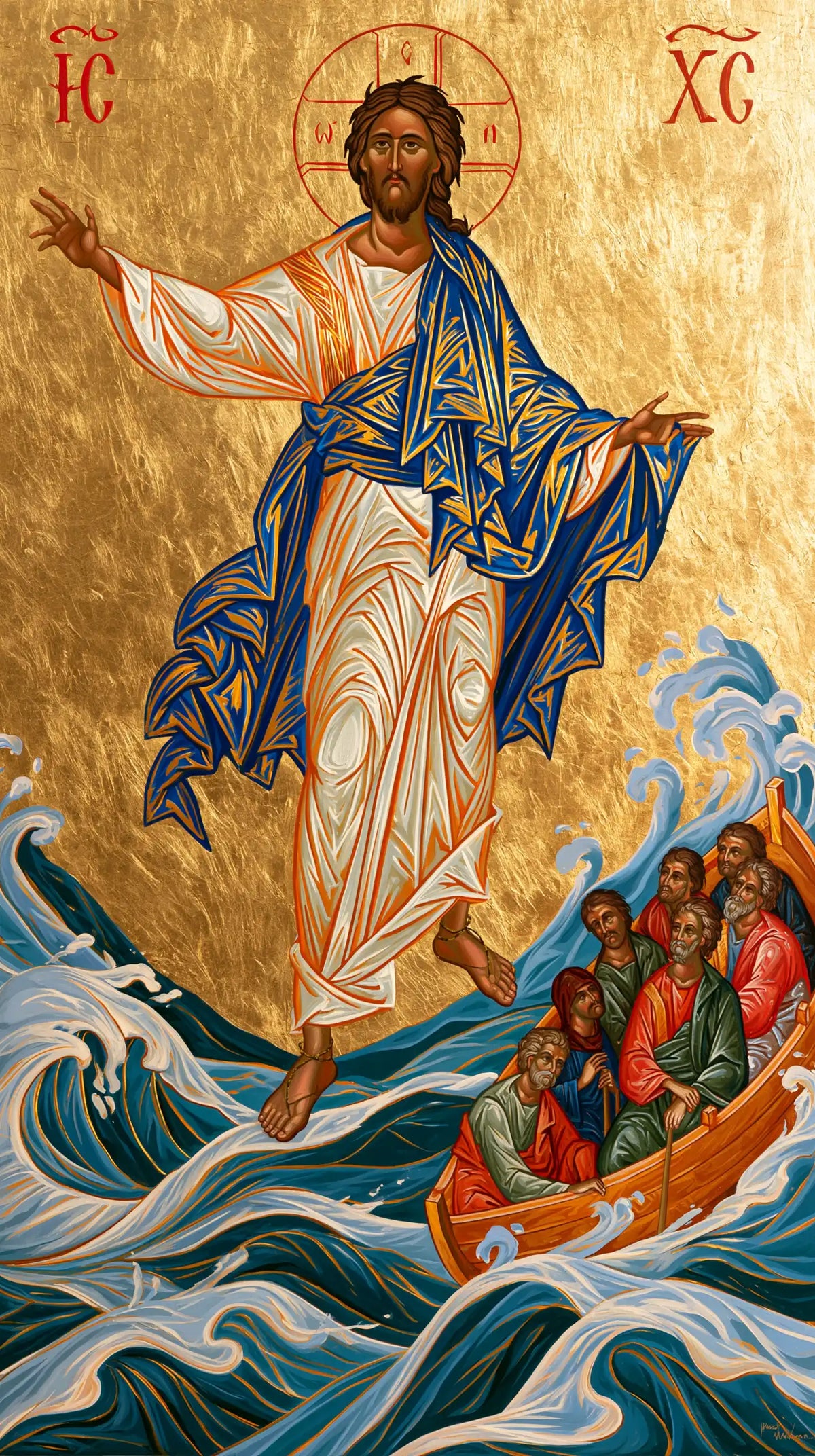 Jesus Walking on Water — The Blessing above the Scarlet Boat
