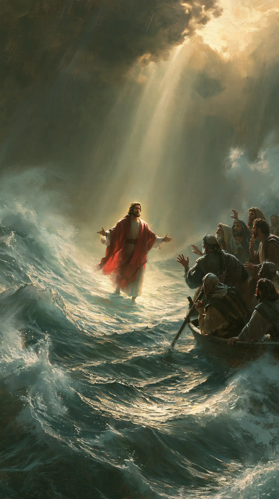 Jesus Walking on Water - Explosion of Movement · Portrait n° 32