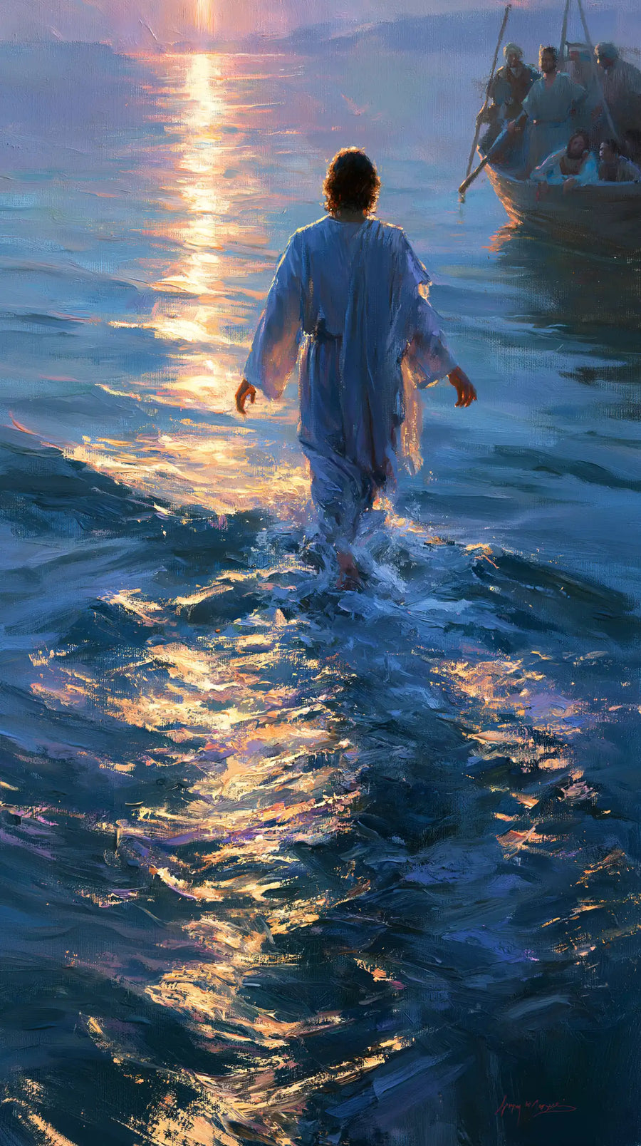 Jesus Walking on Water - Impressionist · Portrait n° 3