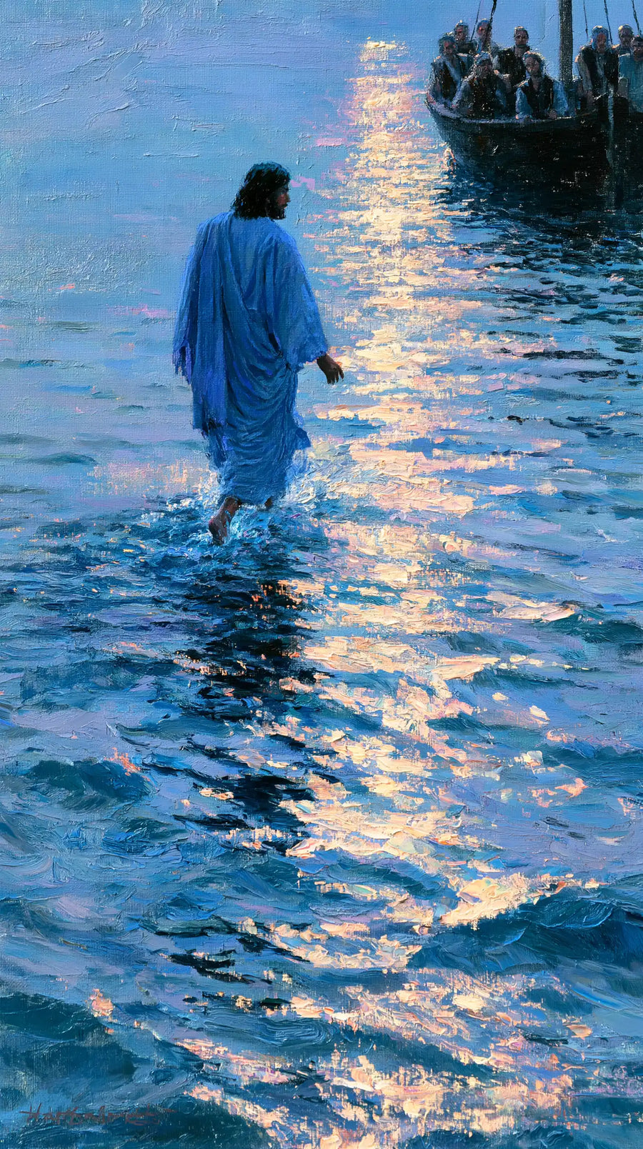 Jesus Walking on Water - Impressionist · Portrait n° 7