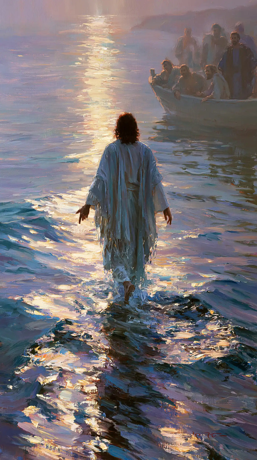 Jesus Walking on Water - Impressionist · Portrait n° 8