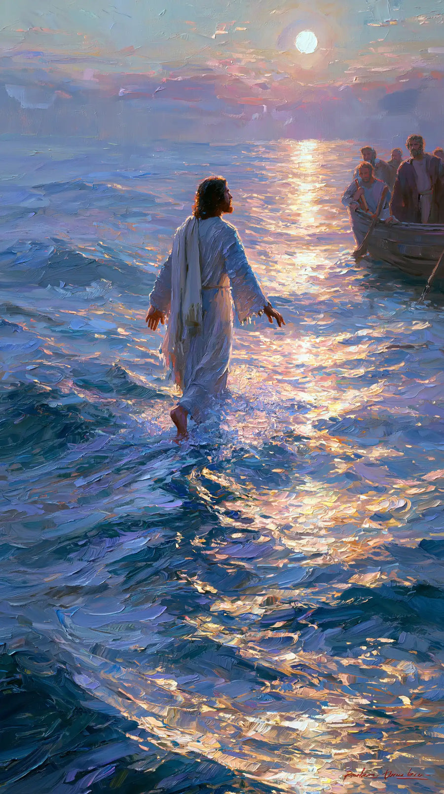 Jesus Walking on Water - Impressionist · Portrait n° 9