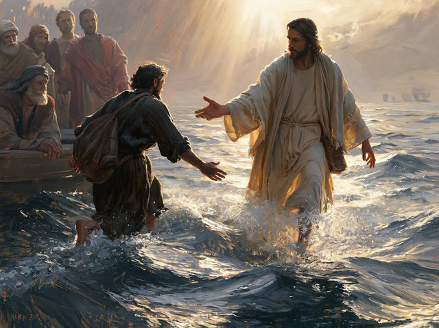 Jesus Walking on Water — The Open Palm between Fear and Light