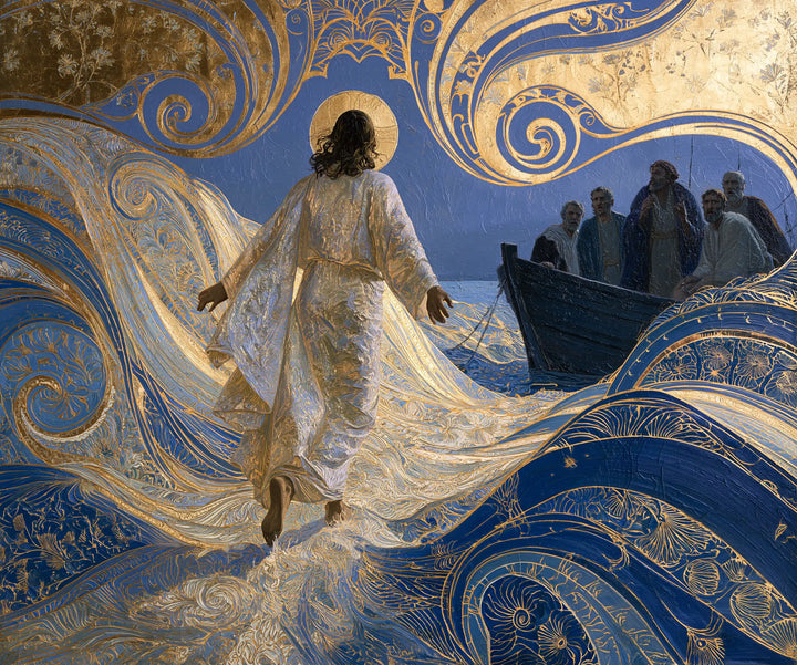 Jesus Walking on Water - Sacred Art Nouveau · Landscape n° 4