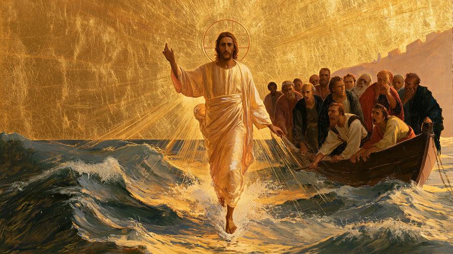 Jesus Walking on Water - Sacred Gold · Landscape n° 3