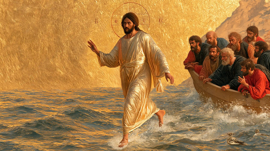 Jesus Walking on Water - Sacred Gold · Landscape n° 8
