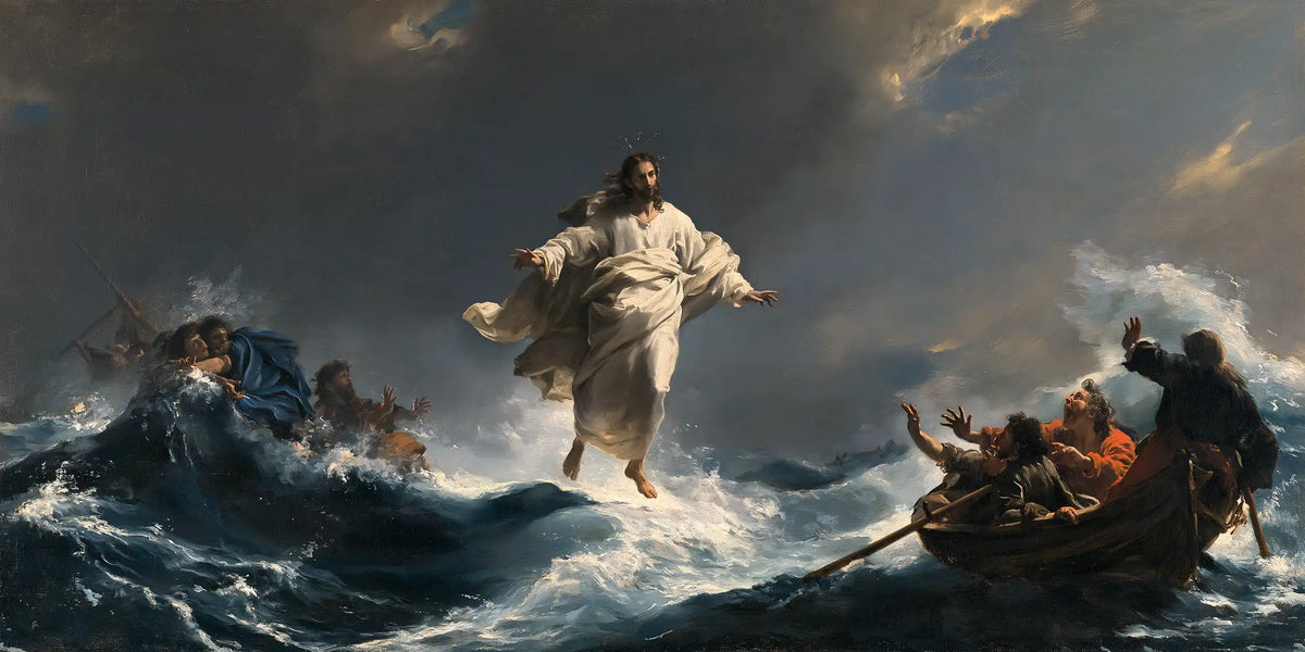 Jesus Walking on Water — Between Two Shores of Foam