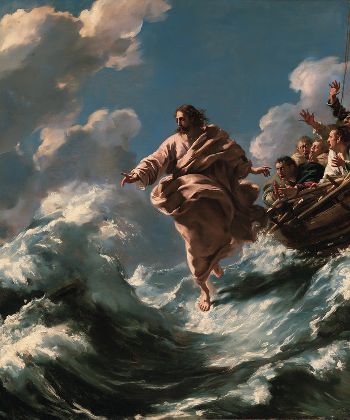 Jesus Walking on Water — A Clearing above the Green Waters