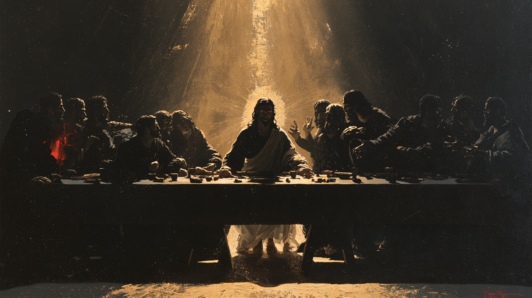 The Last Supper - Black and gold n° 1 — aperçu de la finition sélectionnée