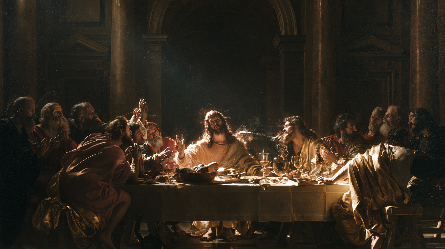 The Last Supper - Black and gold n° 4 — aperçu de la finition sélectionnée
