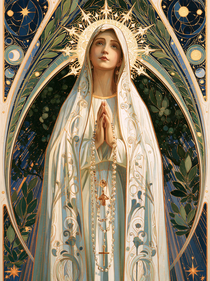 Our Lady of Fatima – Sacred Art Nouveau · Portrait no. 5