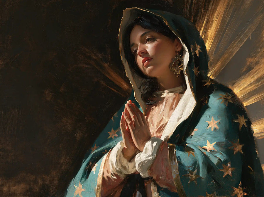 Our Lady of Guadalupe – Caravaggio Tenebrism · Landscape no. 6