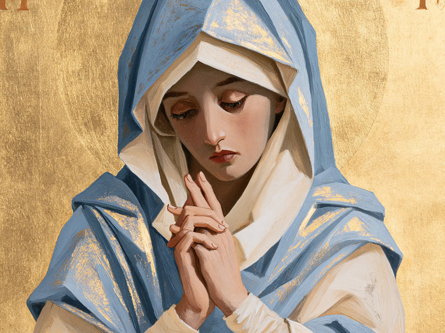 Virgin Mary in Prayer - Contemporary Byzantine · Landscape n° 3
