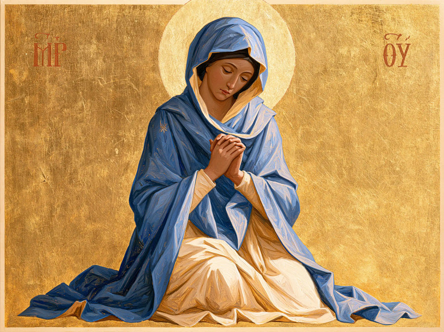 Virgin Mary in Prayer - Contemporary Byzantine · Landscape n° 7