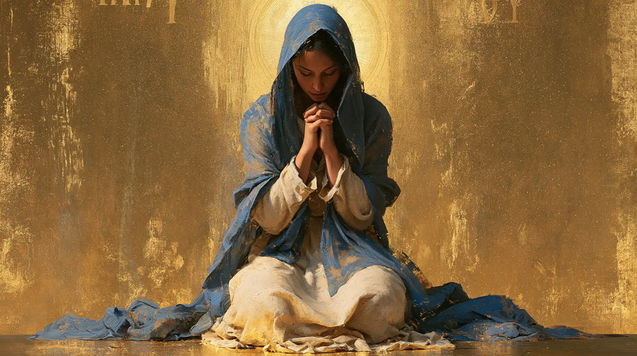 Virgin Mary in Prayer - Contemporary Byzantine · Landscape n° 22