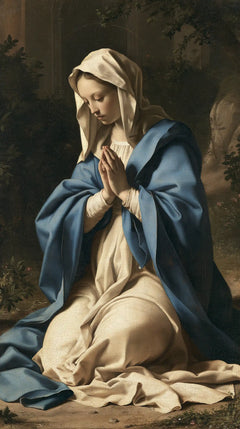 Virgin Mary in Prayer — Prayer among Rounded Folds
