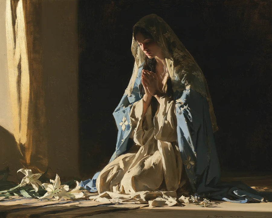 Virgin Mary in Prayer - Symbolist · Landscape n° 19