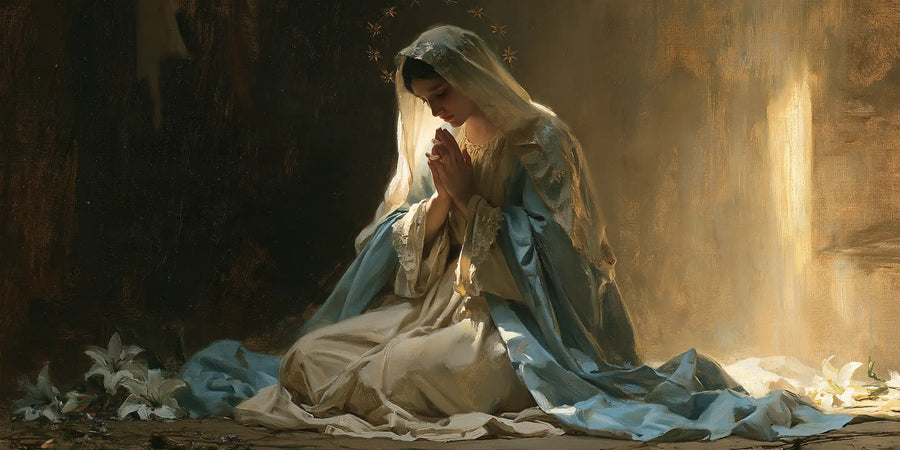 Virgin Mary in Prayer - Symbolist · Landscape n° 22