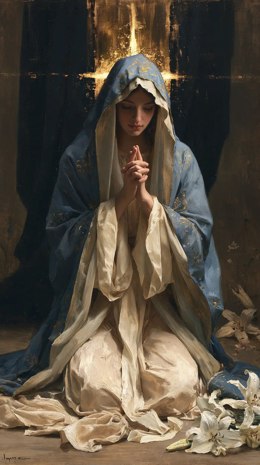 Virgin Mary in Prayer - Symbolist · Portrait n° 27