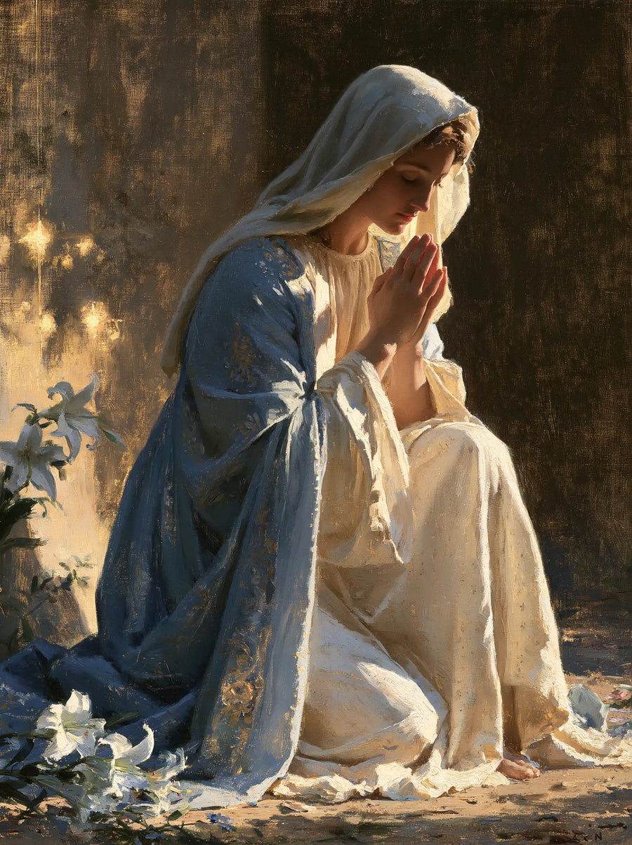 Virgin Mary in Prayer - Symbolist · Portrait n° 37
