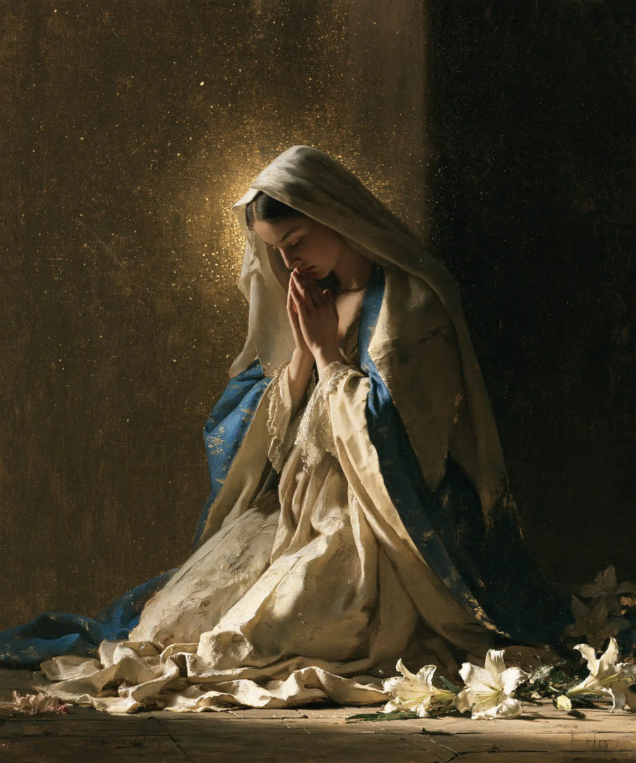 Virgin Mary in Prayer - Symbolist · Portrait n° 40