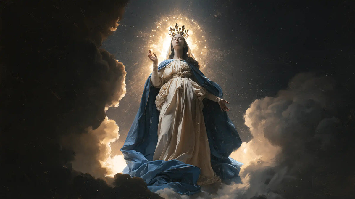 Mary, Queen of Heaven — The Raised Hand at Night’s Threshold