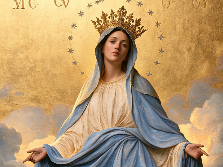 Mary, Queen of Heaven — The Inclined Gaze in the Engraved Ring