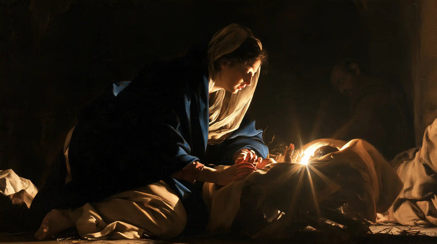 The Nativity - Caravaggio Tenebrism · Landscape n° 10