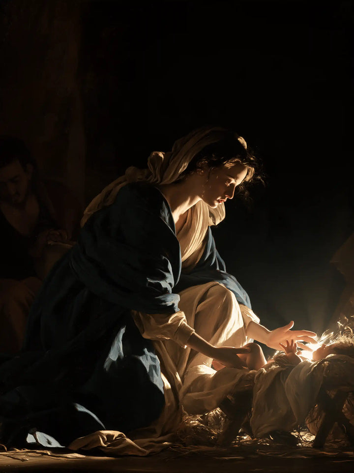 The Nativity - Caravaggio Tenebrism · Portrait n° 15