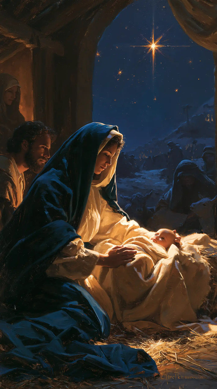The Nativity - Midnight Blue Chiaroscuro · Portrait n° 1