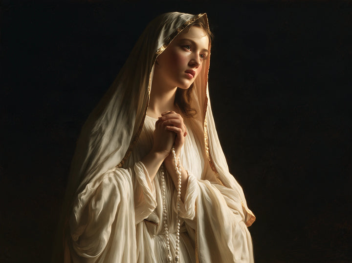 Our Lady of Fatima – White Mantle in the Dark Chapel