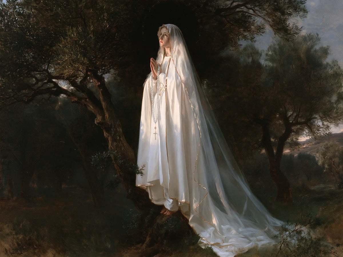 Our Lady of Fatima – White Robes Among Ancient Trees