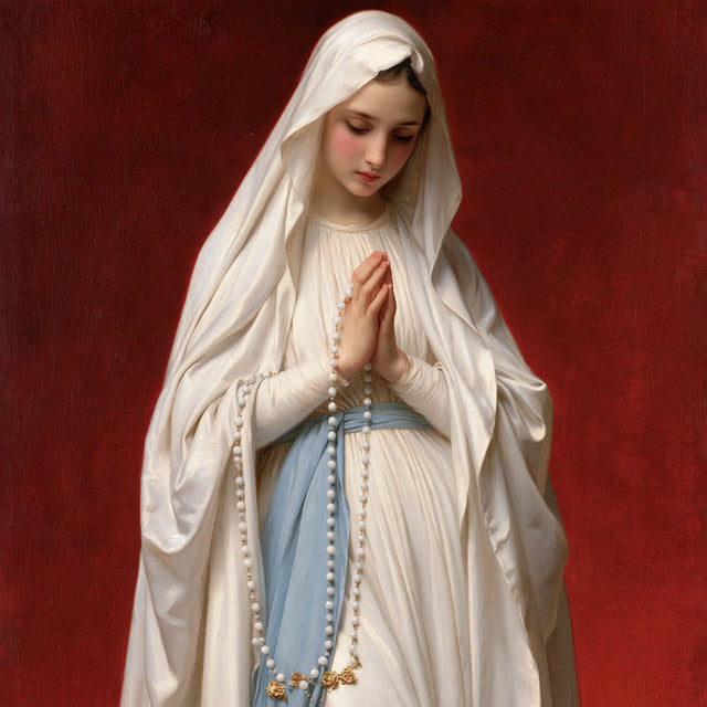 Our Lady of Lourdes – White Veil and Folded Hands