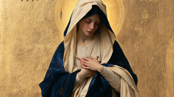 Our Lady of Sorrows — Prayer in the Gold of the Halo