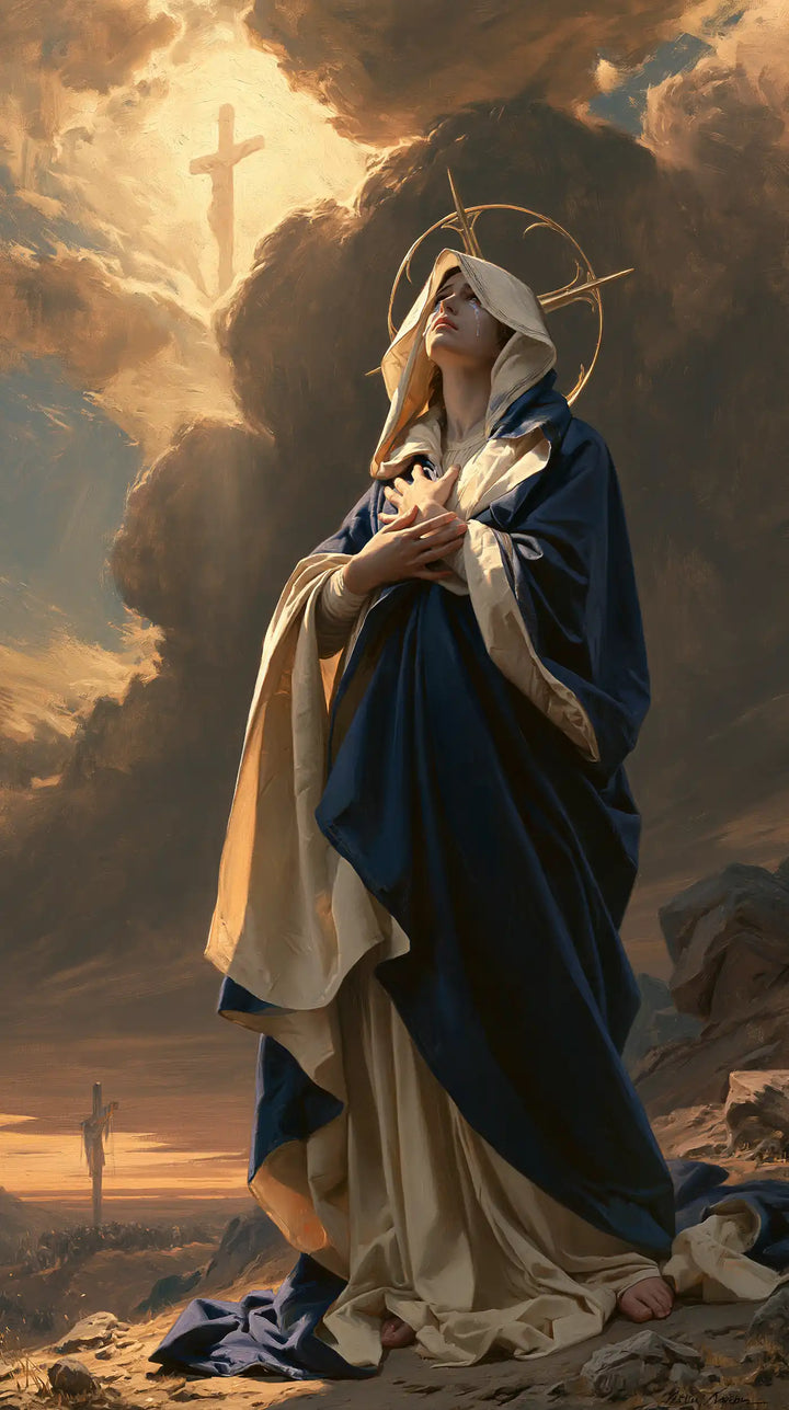 Our Lady of Sorrows — The Gaze toward the Cross in the Clearing