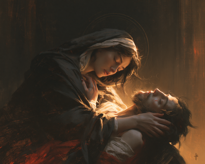 The Pietà — A Light Between Their Faces